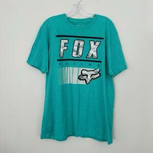 Fox Racing Teal Short Sleeve T Shirt Men’s Size L